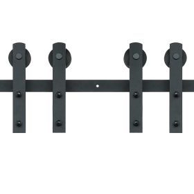 VEVOR 8FT Sliding Barn Door Hardware Kit, 330LBS Heavy Duty Barn Door Track Kit for Double Doors