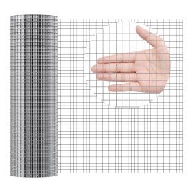 VEVOR Hardware Cloth, 1/2 inch 24in x 50 ft 19 Gauge, Hot Dipped Galvanized Wire Mesh Roll, Chicken Wire Fencing, Wire Mesh for Rabbit Cages, Garden