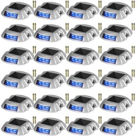 VEVOR Driveway Lights 24-Pack, Solar Driveway Lights with Switch Button, Solar Deck Lights Waterproof