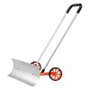 VEVOR Snow Shovel with Wheels, 30 inch Snow Shovel for Driveway, Metal Snow Shovel Pusher for Snow Removal