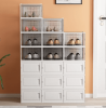 Pack Of 18PCS Moisture-Proof And Dust-Proof Simplicity White Plastic Transparent Thickened Shoe Storage Boxes