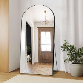 Dolonm 71x32 Inch Arch Full Length Mirror, Modern Design Standing Floor Mirror, Full Body Mirror for Living Room, Bedroom, Bathroom, Cloakroom