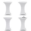 Stretch Standing Table Covers 4 pcs 28" White