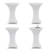 Stretch Standing Table Covers 4 pcs 31" White