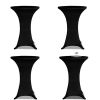 Stretch Standing Table Covers 4 pcs 31" Black