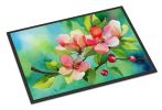 Arkansas Apple Blossom in Watercolor Doormat Front Door Mat Indoor Outdoor Rugs for Entryway, Non Slip Washable Low Pile, 24H X 36W