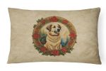 Christmas Flowers Frame Throw Pillow Throw Pillow for Indoor Couch Bed Outdoor Patio Washable, Anatolian Shepherd Dog 2305,12Hx16W