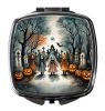Creepy Dolls Spooky Halloween Compact Mirror Decorative Travel Makeup Mirror for Women Girls Gifts Pocket Makeup Mirror Folding Handheld