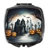 The Grim Reaper Spooky Halloween Compact Mirror Decorative Travel Makeup Mirror for Women Girls Gifts Pocket Makeup Mirror Folding Handheld
