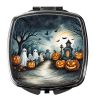 Ghosts Spooky Halloween Compact Mirror Decorative Travel Makeup Mirror for Women Girls Gifts Pocket Makeup Mirror Folding Handheld