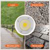 VEVOR Low Voltage Landscape Lights, LED Well Lights, 6W 12V-24V In-Ground Light, IP67 Waterproof Outdoor Landscape Lighting with Connectors