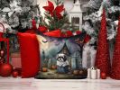 Shih Tzu Spooky Halloween Throw Pillow Machine Washable, Indoor Outdoor Decorative Pillow for Couch, Bed or Patio, 14Hx14W
