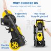VEVOR Electric Pressure Washer, 2000 PSI, Max 1.65 GPM Power Washer w/ 30 ft Hose & Reel, 5 Quick Connect Nozzles, Foam Cannon
