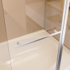 43 in. W * 58 in. H Frameless Folding Shower Doors for Bathtub, 1/4" (6mm) Thick SGCC Tempered Glass Door, Bathroom Pivot Tub Glass Door, Chrome