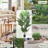 2pcs Large Artificial Plants Fake Palm Tree Tropical Palm Leaves Faux Palm Plants Tall Tree Indoor Real Touch Plastic Monstera Leaves for Home Garden
