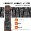 VEVOR 10 Pcs Gas Fireplace Logs, Large Ceramic Logs for Fireplace Decorative, Heat-Resistant Wood Log Gas Realistic Logs