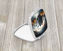 The Grim Reaper Spooky Halloween Compact Mirror Decorative Travel Makeup Mirror for Women Girls Gifts Pocket Makeup Mirror Folding Handheld