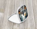 Werewolves Spooky Halloween Compact Mirror Decorative Travel Makeup Mirror for Women Girls Gifts Pocket Makeup Mirror Folding Handheld