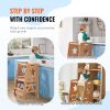 VEVOR Tower Step Stool, 3-Level Height Adjustable Toddler Step Stools for Kids, Kitchen Stool Helper