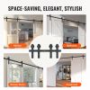 VEVOR 8FT Sliding Barn Door Hardware Kit, 330LBS Heavy Duty Barn Door Track Kit for Double Doors