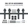 VEVOR 8FT Sliding Barn Door Hardware Kit, 330LBS Heavy Duty Barn Door Track Kit for Double Doors