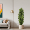 Christmas-like Artificial Cedar Cypress Plants Faux Boxwood Pine Greenery Trees Plantas Artificiales For Decor