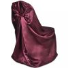 6 pcs Burgundy Chair Cover for Wedding Banquet