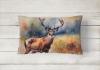 NEW Watercolor Wildlife Throw Pillow Throw Pillow for Indoor Couch Bed Outdoor Patio Washable, Deer 2901,12Hx16W