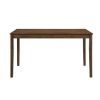 Contemporary Brown Finish 5pc Dining Table Set with 4 Upholstered Chairs Wooden Kitchen Dining Furniture