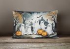 More Spooky Halloween Throw Pillow Throw Pillow for Indoor Couch Bed Outdoor Patio Washable, Ghosts 2281,12Hx16W