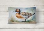 Watercolor Birds Throw Pillow Throw Pillow for Indoor Couch Bed Outdoor Patio Washable, Northern Pintail 3246,12Hx16W