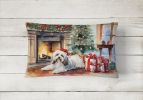 Cozy Christmas Throw Pillow Throw Pillow for Indoor Couch Bed Outdoor Patio Washable, Havanese 2675,12Hx16W