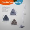 Flexible Triangle Mop with Adjustable Handle - Effortlessly Clean Walls, Windows, and Floors