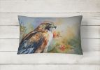 Watercolor Birds Throw Pillow Throw Pillow for Indoor Couch Bed Outdoor Patio Washable, Hawk 3232,12Hx16W