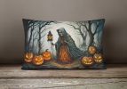 More Spooky Halloween Throw Pillow Throw Pillow for Indoor Couch Bed Outdoor Patio Washable, The Weeping Woman 2278,12Hx16W