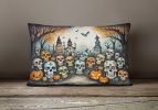 More Spooky Halloween Throw Pillow Throw Pillow for Indoor Couch Bed Outdoor Patio Washable, Calaveras Sugar Skulls 2232,12Hx16W