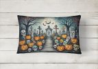 More Spooky Halloween Throw Pillow Throw Pillow for Indoor Couch Bed Outdoor Patio Washable, Calaveras Sugar Skulls 2233,12Hx16W