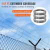VEVOR Razor Wires, 147 ft Razor Barbed Wire, 3 Rolls Razor Wire Fencing Razor Fence, Razor Ribbon Barbed Wire Galvanized Razor Wire Fence