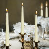 Bolsius Ivory Taper Unscented Candles Long 10 inch | 30 Pack with 8 Hours Dripless