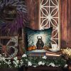 Krampus The Christmas Demon Spooky Halloween Throw Pillow Machine Washable, Indoor Outdoor Decorative Pillow for Couch, Bed or Patio, 14Hx14W