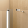 43 in. W * 58 in. H Frameless Folding Shower Doors for Bathtub, 1/4" (6mm) Thick SGCC Tempered Glass Door, Bathroom Pivot Tub Glass Door, Chrome