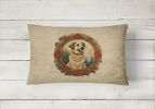 Christmas Flowers Frame Throw Pillow Throw Pillow for Indoor Couch Bed Outdoor Patio Washable, Anatolian Shepherd Dog 2305,12Hx16W