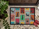 Lots of Black and Tan Chihuahua Doormat Front Door Mat Indoor Outdoor Rugs for Entryway, Non Slip Washable Low Pile, 24H X 36W