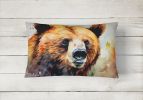 NEW Watercolor Wildlife Throw Pillow Throw Pillow for Indoor Couch Bed Outdoor Patio Washable, Grizzly Bear 2929,12Hx16W