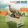 VEVOR Goat & Sheep Stand, 51x23 inch Livestock Stand, Metal Livestock Milking and Shearing Stand 21" to 33" Adjustable Height