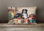 Cozy Christmas Throw Pillow Throw Pillow for Indoor Couch Bed Outdoor Patio Washable, Bernese Mountain Dog 2610,12Hx16W