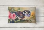Watercolor Birds Throw Pillow Throw Pillow for Indoor Couch Bed Outdoor Patio Washable, Spectacled Owl 3268,12Hx16W