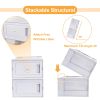 Pack Of 18PCS Moisture-Proof And Dust-Proof Simplicity White Plastic Transparent Thickened Shoe Storage Boxes