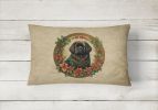 Christmas Flowers Frame Throw Pillow Throw Pillow for Indoor Couch Bed Outdoor Patio Washable, Newfoundland 2396,12Hx16W