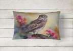 Watercolor Birds Throw Pillow Throw Pillow for Indoor Couch Bed Outdoor Patio Washable, Burrowing Owl 3196,12Hx16W